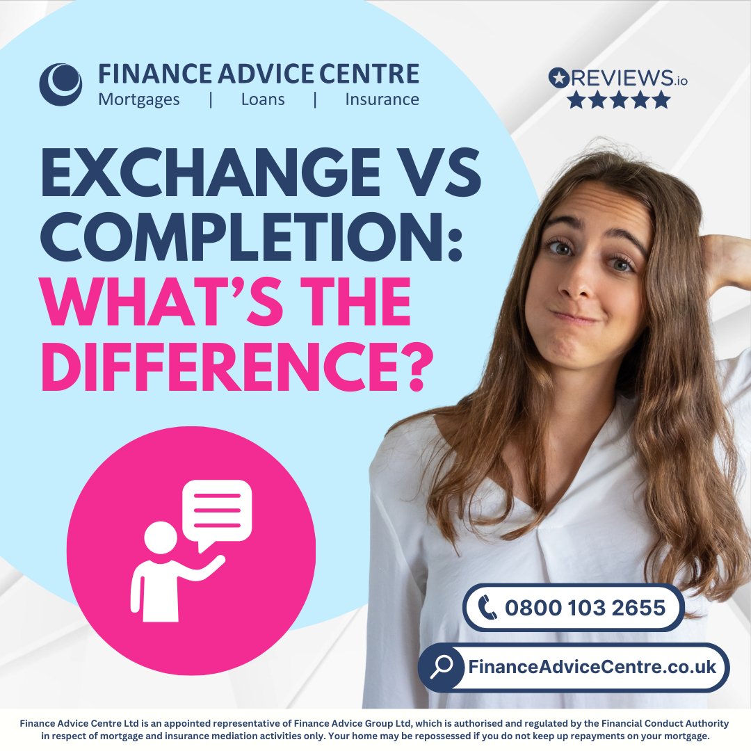 Exchange vs Completion: What’s the Difference?

These two dates mean very different things.

More Info:
tinyurl.com/34bpxp49

As a mortgage is secured against your property, it could be repossessed if you do not keep up the mortgage repayments