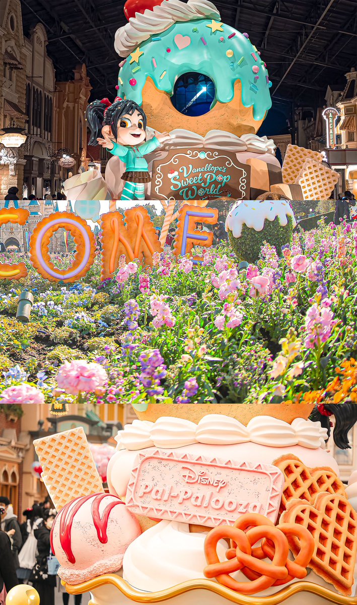 お菓子に囲まれた東京ディズニーランド。

（画像をタップすると素敵なことがあるかも…！）