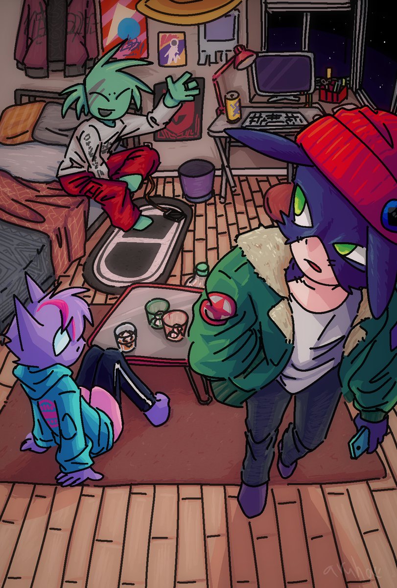 ハガキサイズイラストです。
#イラスト　#ocart 　#art