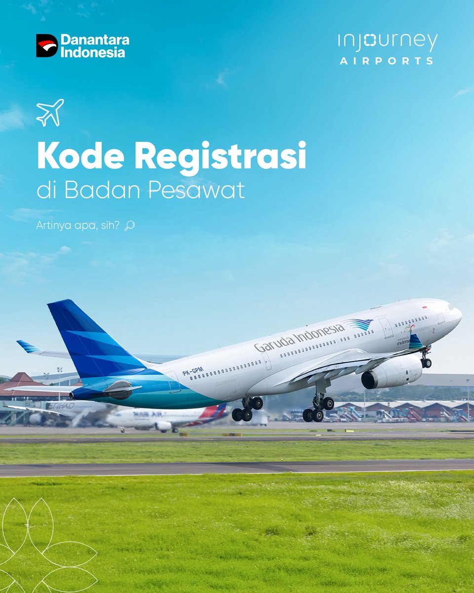 INJairports's tweet photo. Pernah lihat kode 5-6 huruf unik di badan pesawat? ✈️

Itu adalah kode registrasi pesawat yang berfunsi seperti plat nomor di kendaraan kita! 3️⃣6️⃣7️⃣ https://t.co/XfkeqIzhBA