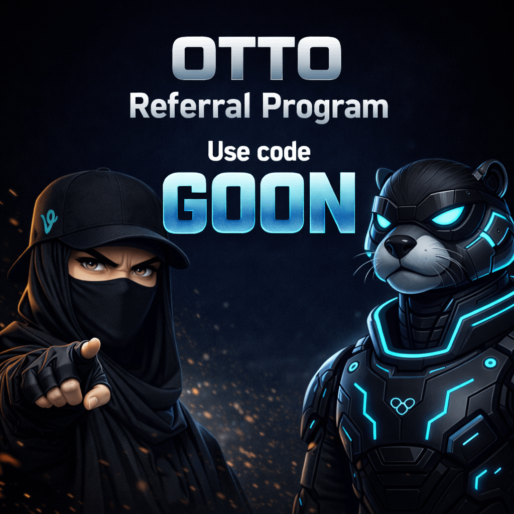 goon_crypto's tweet photo. Most referral programs are fake.

@useOttoAI pays every single time your network trades on @virtuals_io ACP

➜ Referrers earn:
⇁ 20% commission in $USDC
⇁ OR 30% commission in $OTTO

➜ Referred users earn:
⇁ Up to 100 $OTTO per trade

Not a one-off bonus.
Recurring on every swap, bridge, and perp trade.

➜ The part that matters:
⇁ Payouts are instant
⇁ Same transaction as the trade
⇁ No limits. No caps. No waiting

Want to double dip?

You can be BOTH referrer and referred user.

➜ Do this now:
⇁ Register your code:
⇁ Link to my code GOON for your own trades

➜ Easy setup via Butler:
» “Ask Otto AI to register my referral code {insert code you want} with $OTTO payout to this WALLET”
» “Ask Otto AI to link me to referral code GOON”

Do you want $USDC payouts or $OTTO payouts?