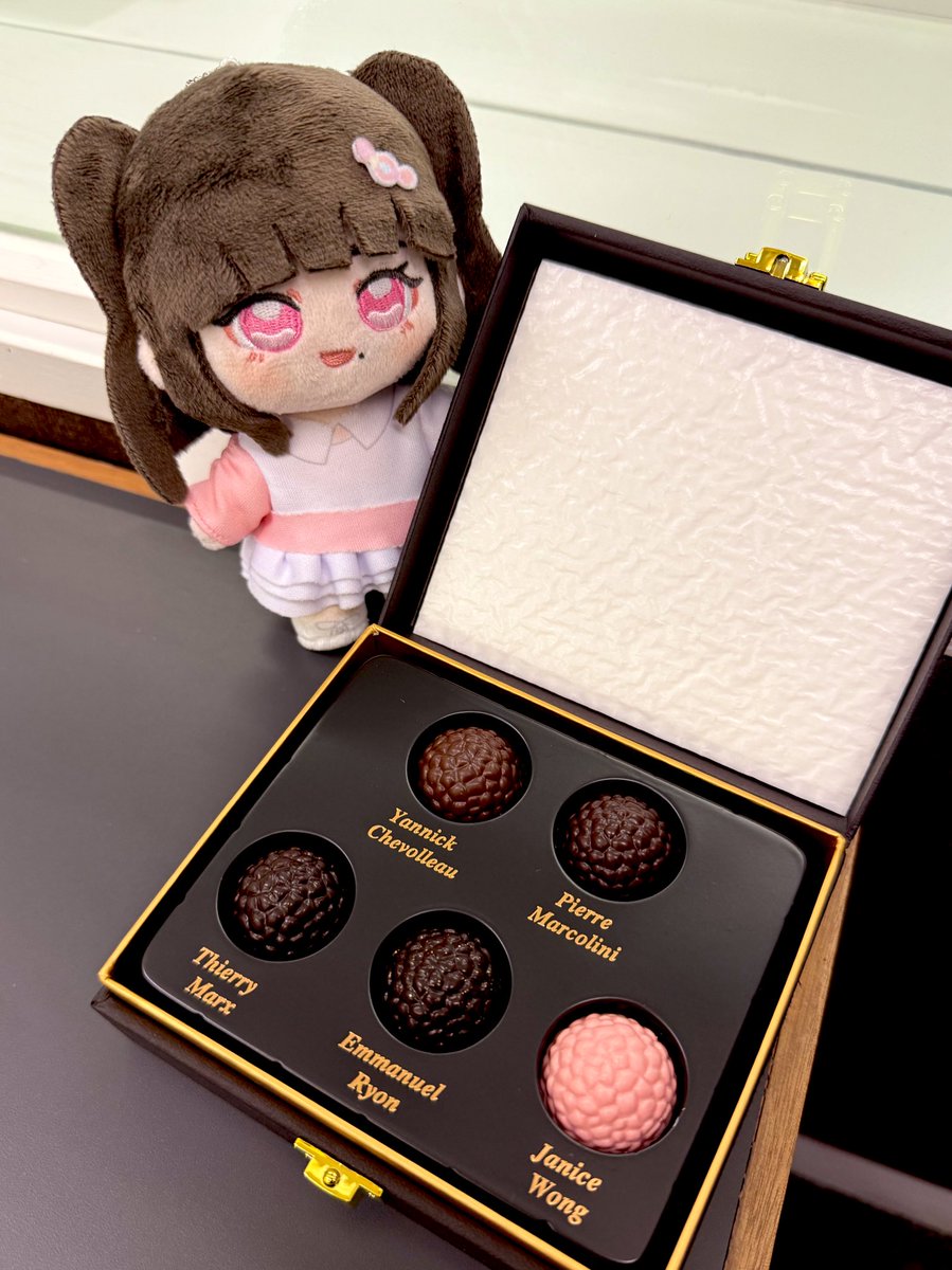 寧々ちゃん、 いただいたチョコだよ… ぬいぐるみもうちょっとだけ