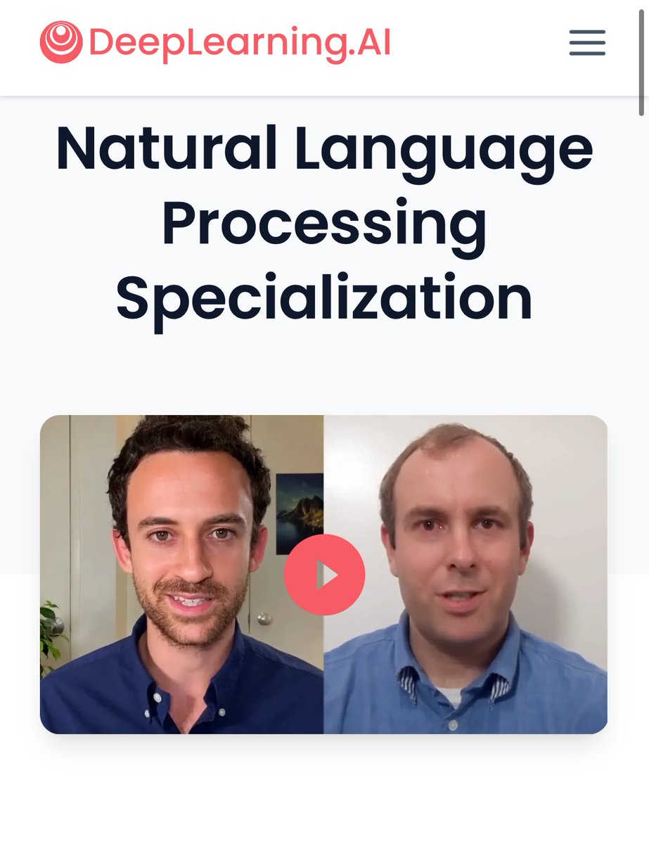 في معرض التوظيف استفدت وحاب افيدكم معاي /

إذا تبي تتطور فعلا في مجال الـAI ابدأ في DeepLearning.ai 
وشف DL specialization
deeplearning.ai/courses/deep-l…
و NLP Specialization

deeplearning.ai/courses/natura…

ثم عندك هذا الرهيب يشرح لك وبشكل عملي
youtube.com/@andrejkarpath…