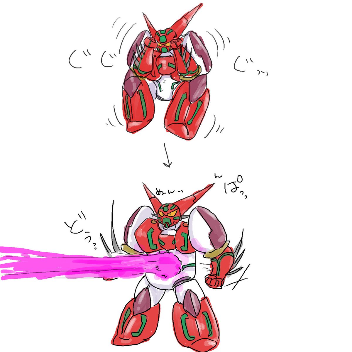 hako_getter's tweet photo. 真ゲちゃん達のタメ動作好きっていう絵 https://t.co/INFiNyhRhr