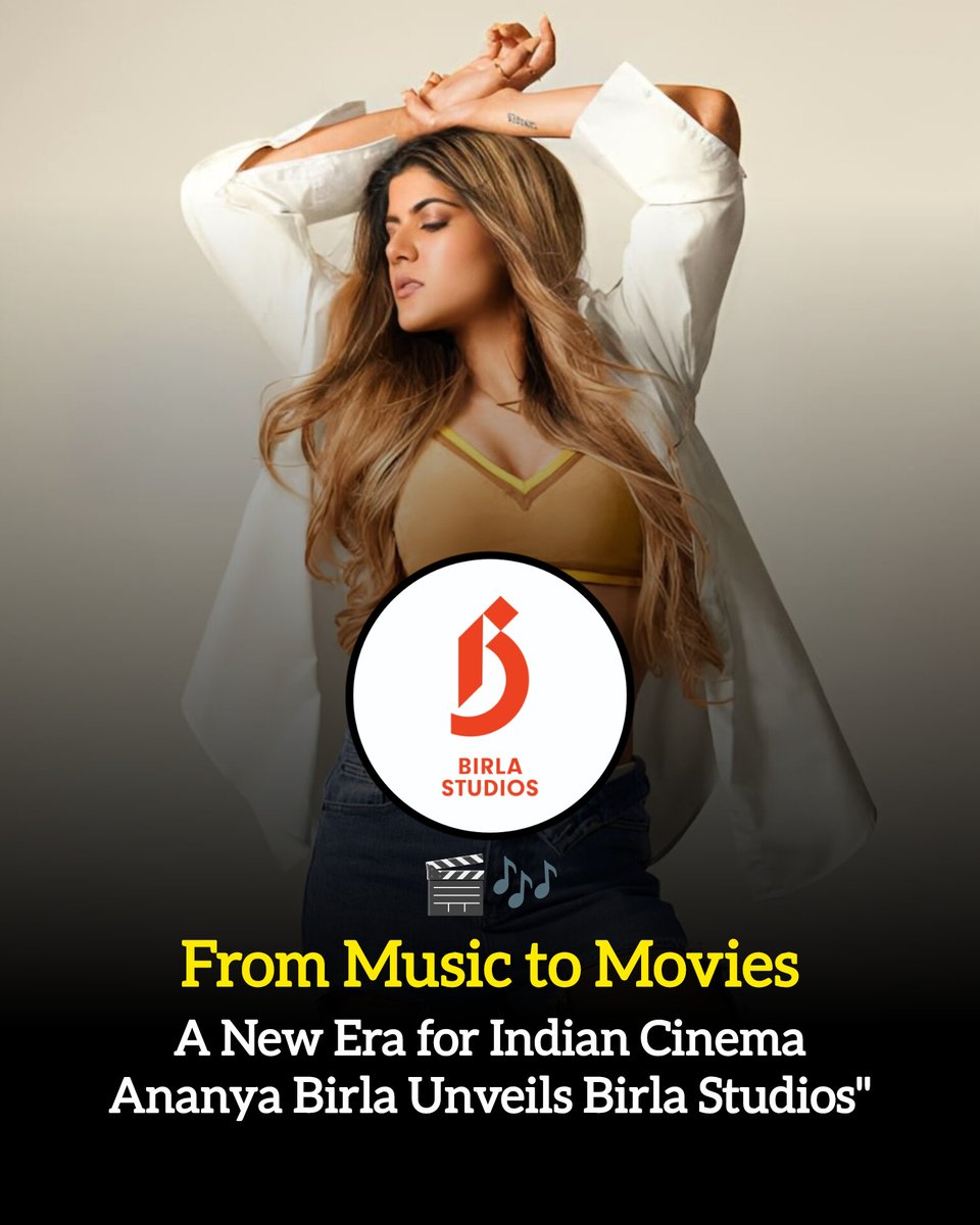 CineHind's tweet image. Big moves in the world of entertainment! 🌟 Ananya Birla introduces #BirlaStudios, a fresh vision for the future of Indian storytelling.
​Ananya shares her excitement about the industry's warm welcome and her commitment to taking Indian cinema to new heights. The slate is coming.