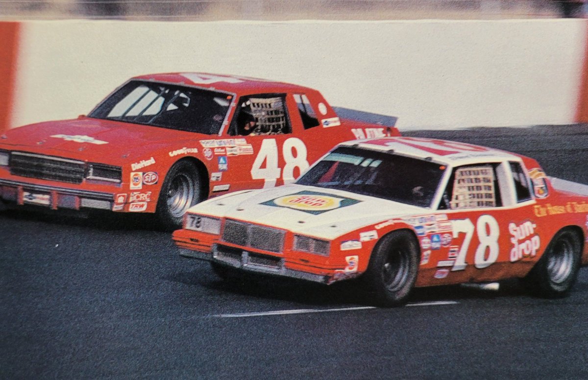 DriverBradSmith's tweet photo. From 1982 we go #ThrowbackThursday #48TBT to Rockingham with Lennie Pond driving for James & racing with Richard Brickhouse!
#DriverBradSmith
#5DecadesOfARCARacing
#48Team
#BradFansBESTFans
#ARCARacing https://t.co/csqJf5RYEt