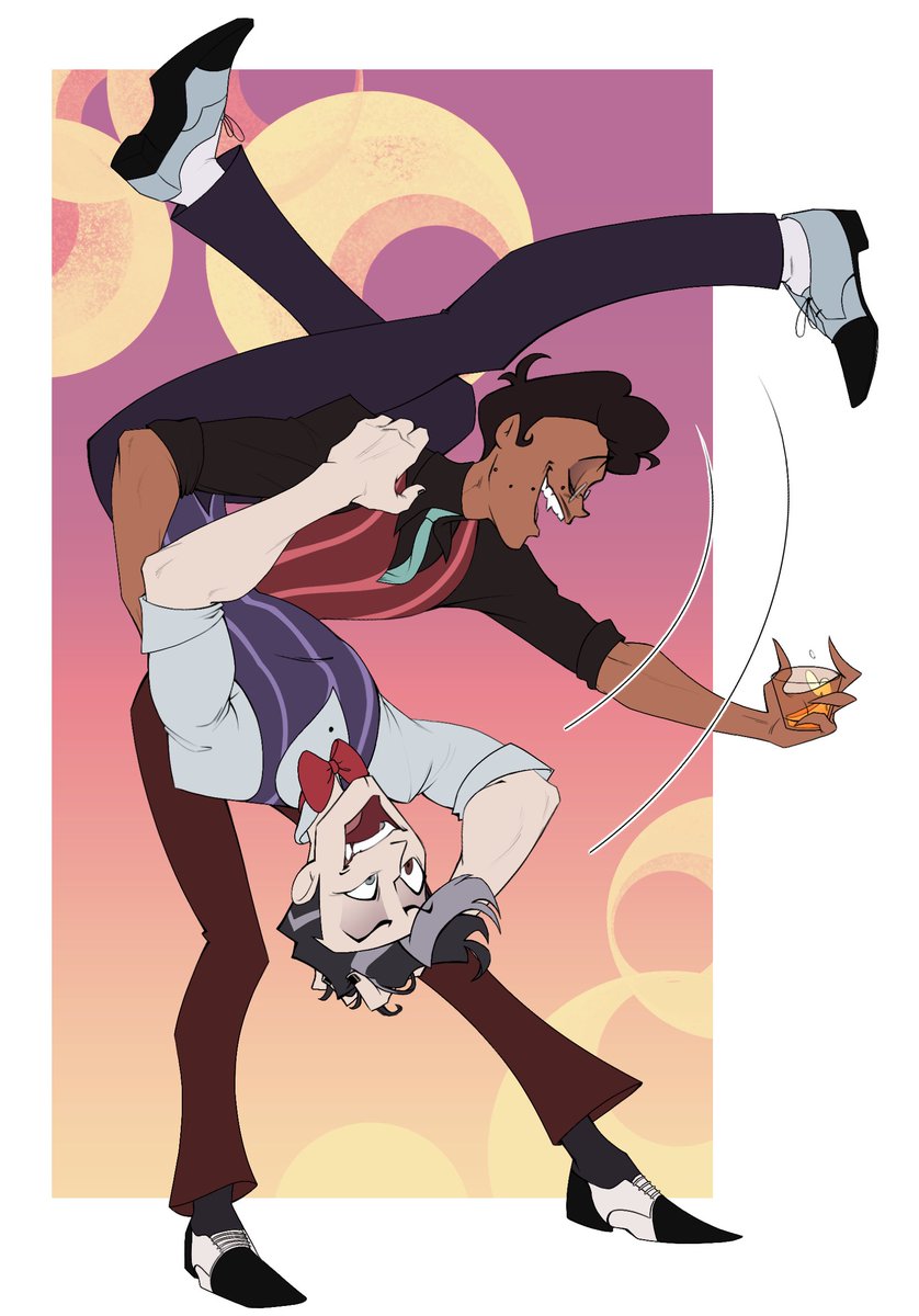 And he didn’t spill a drop~ 
#murdermedia #RadioStatic #AlastorHazbinHotel #VincentWhittman