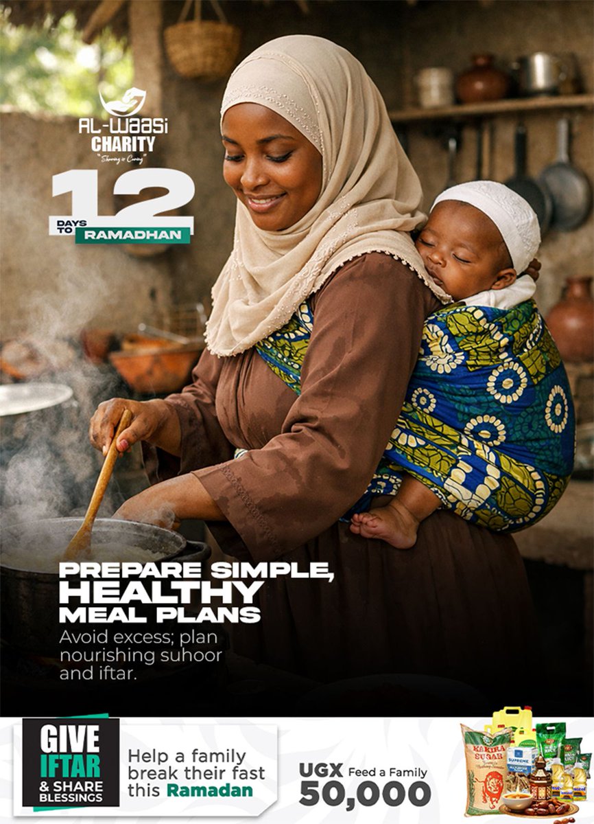 12 Days to Ramadan 🌙

Prepare simple,  healthy meal plans.

#Ramadan_coming_soon 
#alwaasicharity 
#sharingiscaring