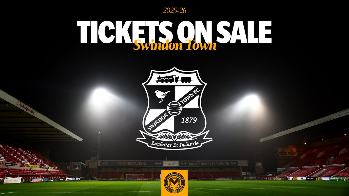 🎟️ Tickets for our away fixture against Swindon Town on Wednesday, February 11 are now on sale.

More information 👉 shorturl.at/778Ru

#OneClubOneCounty