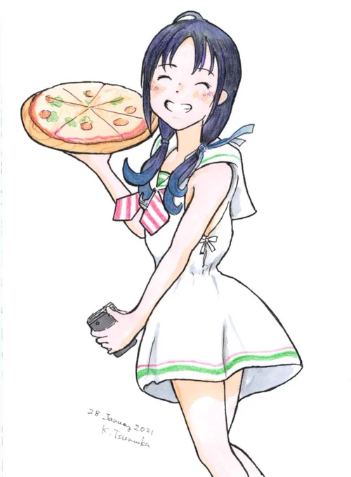 #笑顔の日 #艦これ #涼風 「へぃ、らっさーぃ!」