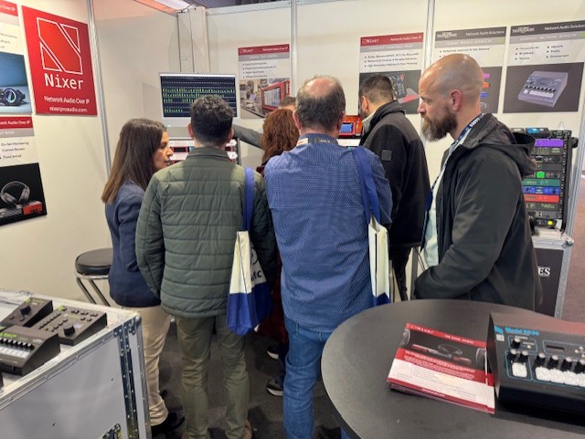 NixerProAudio's tweet image. Nixer in full flow at @ISE_Show  — nonstop conversations with some of the best pro audio engineers in the business - from a huge range of industries. New ideas, new use cases, and plenty of “show me that again” moments.
If you’re at ISE toay, swing by Stand 4K800!
#ISE2026 #AoIP