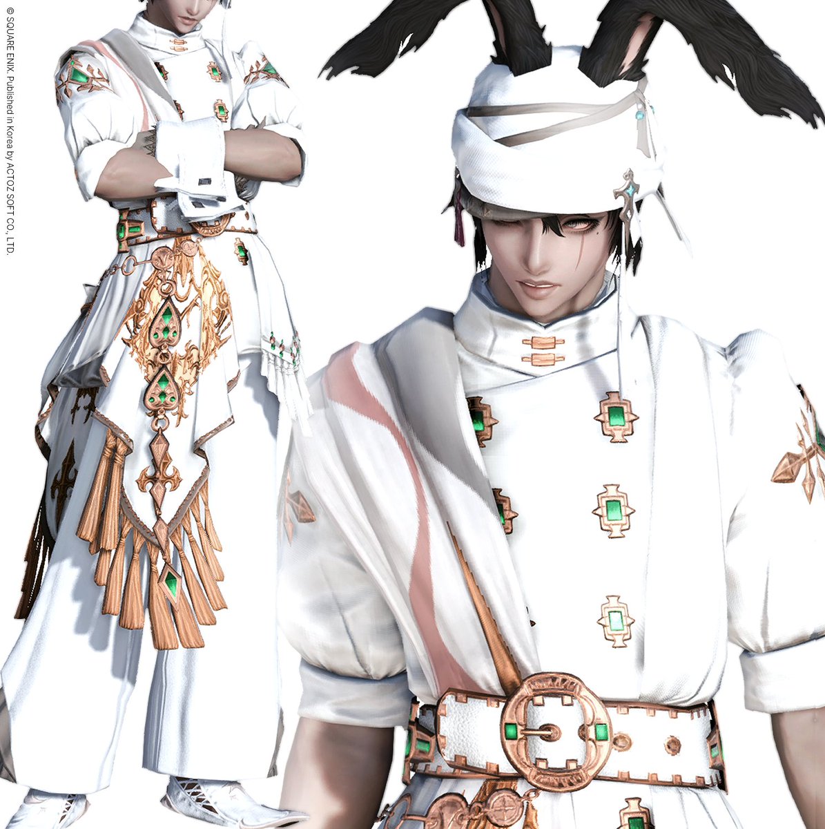 nooumn's tweet photo. #FF14 #파판룩템 #ミラプリ #GPOSERS

➔ 쌍고치 정찰대 터번
➔ 보석선봉 작업셔츠
➔ 탄탈로스 소맷동
➔ 보강된 연금공방왕 일자바지
➔ 밤하늘 신발 https://t.co/VREbm6G5Zj