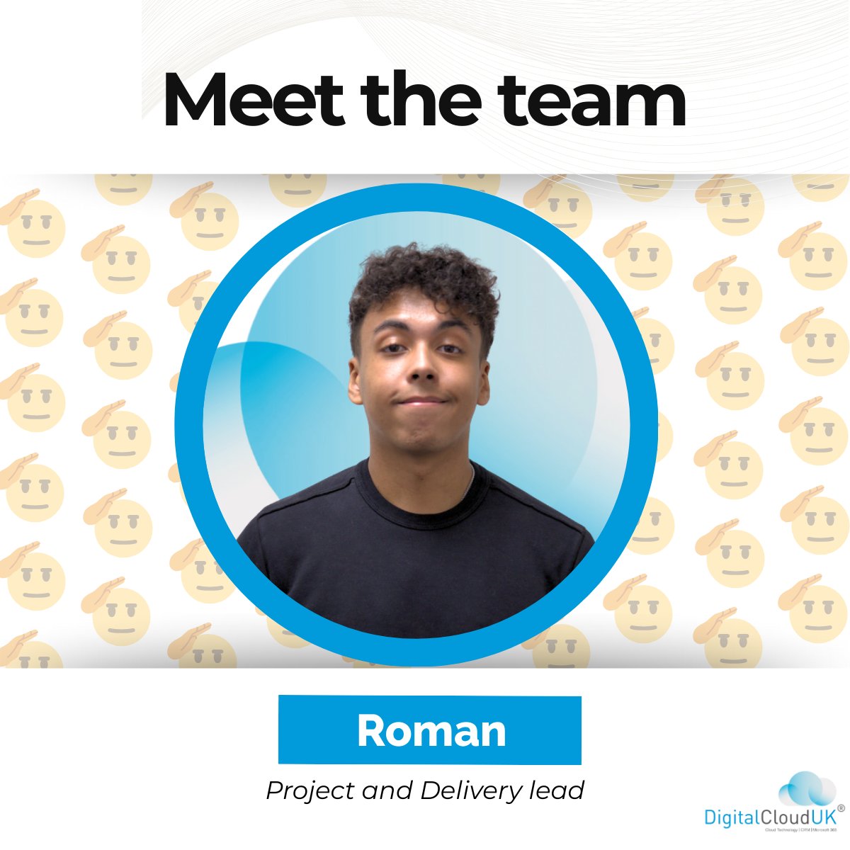DigitalCloudUK's tweet photo. Meet Roman 👋

Roman is our Project &amp; Delivery Lead, keeping customer projects on track from start to finish. 💻

He chose his most-used emoji to reflect his determination and how he never backs down from a challenge. 🫡

#MeetTheTeam #TeamSpotlight #ProjectDelivery https://t.co/H8H8fciY8I
