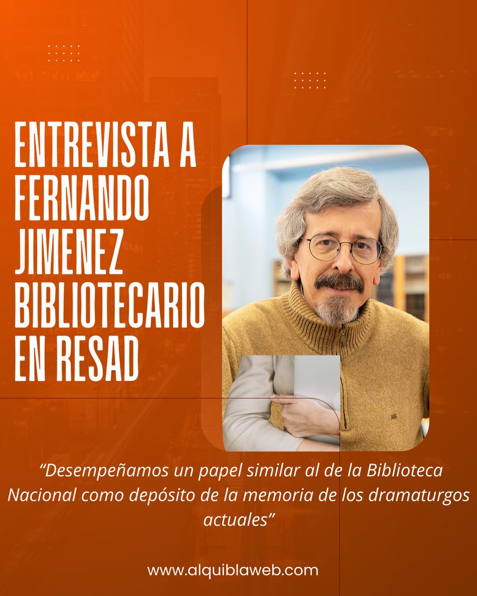 Entrevista a Fernando Jiménez Bibliotecario en RESAD

alquiblaweb.com/2026/02/05/ent…

<a href="/ResadMadrid/">Resad Madrid</a>  <a href="/culturagob/">Ministerio de Cultura</a> 

#BibliotecasEspecializadas #BibliotecasDeTeatro #ArtesEscénicas #RESAD #PatrimonioBibliográfico #MemoriaTeatral