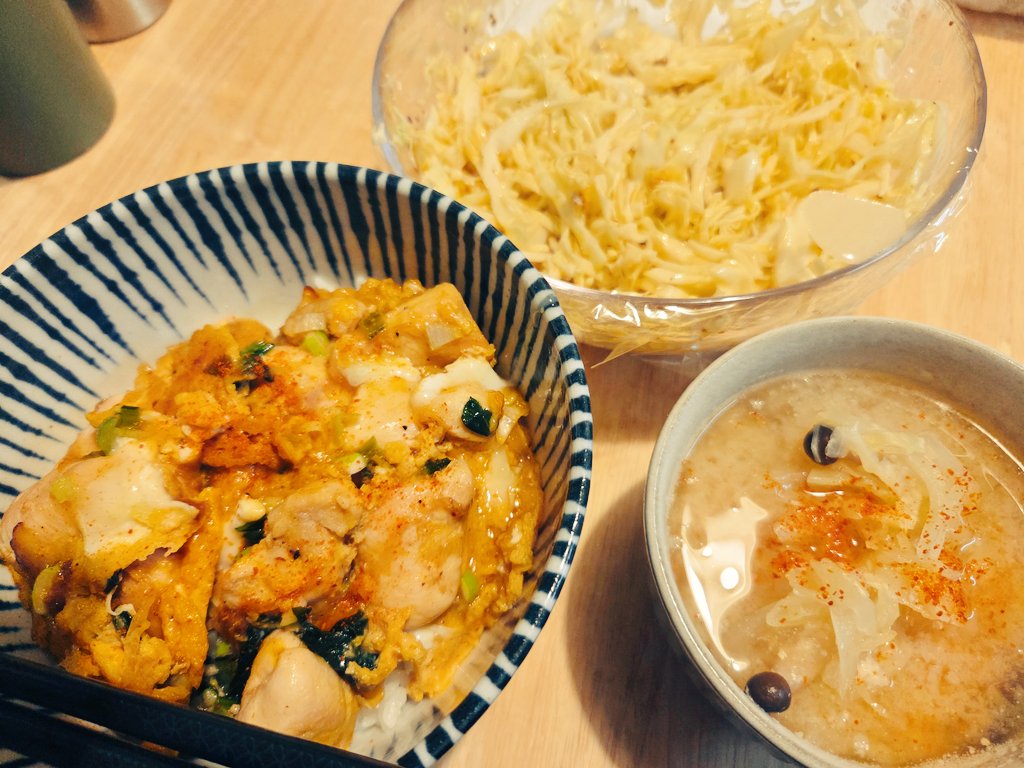 eto_jinro's tweet photo. 冷蔵庫のあまりものたち、おやこどん https://t.co/qx4noCQ1GO