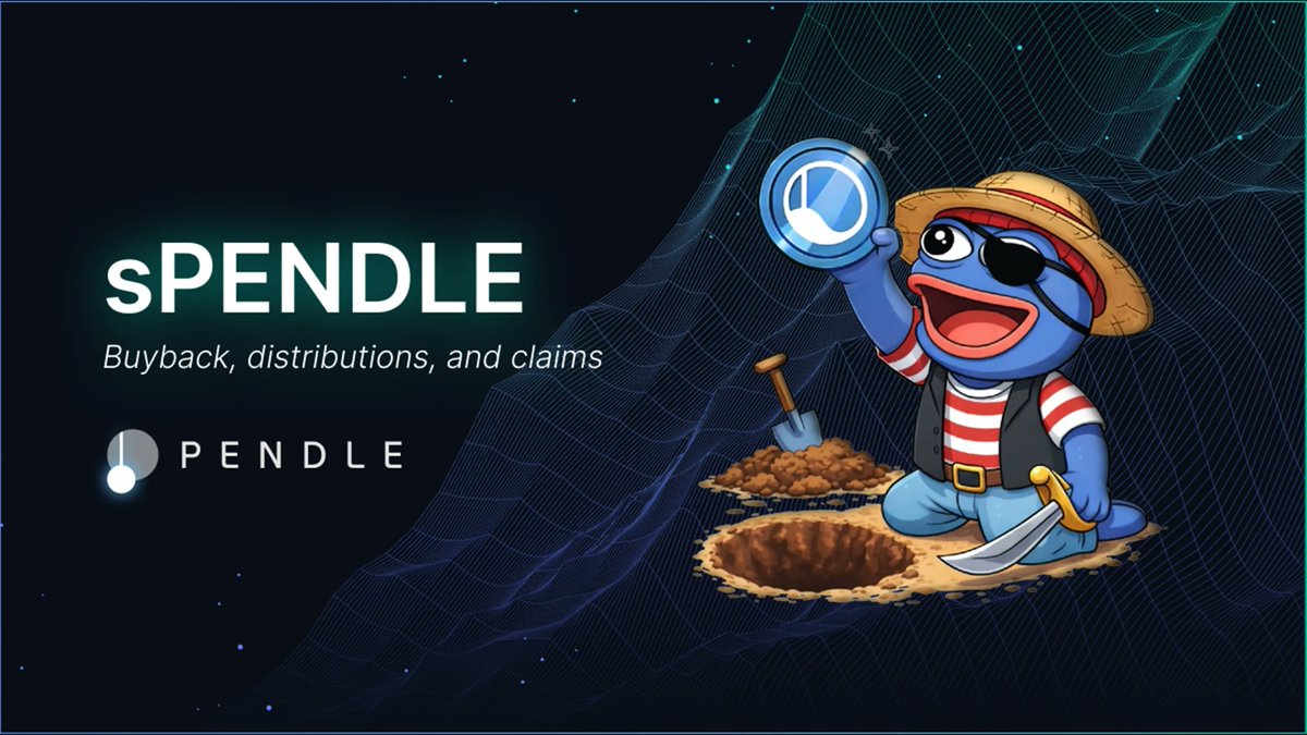 Yield ahoy! The sPENDLE buybacks are going LIVE on Monday [9 Feb] 🫡

• First sPENDLE yield drops 13 Feb
• Rewards are time-weighted from [29 Jan, 00:00 UTC]
• This includes airdrops from Pendle fees not yet distributed
• Future distributions (N) will also be time-weighted