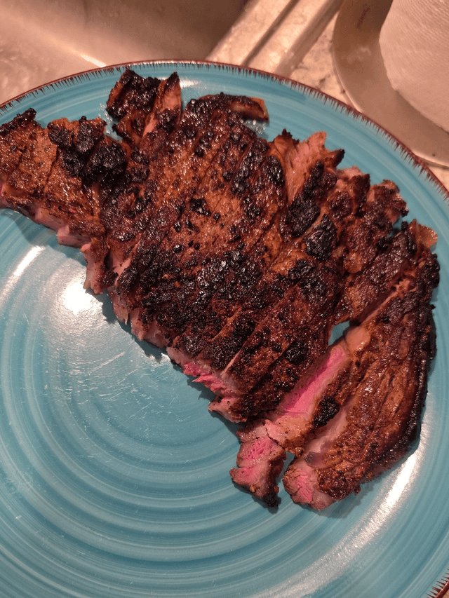 SamaHoole's tweet photo. Warning: Eating ribeye for breakfast may cause:

- Stable blood sugar until 3pm
- Unexpected mental clarity
- Disappearance of mid-morning snack cravings
- Sudden realization that breakfast cereal is just cake
- Loss of interest in your colleague's opinion about cholesterol
- Uncomfortable awareness that you've been eating wrong for decades

Side effects are permanent.
