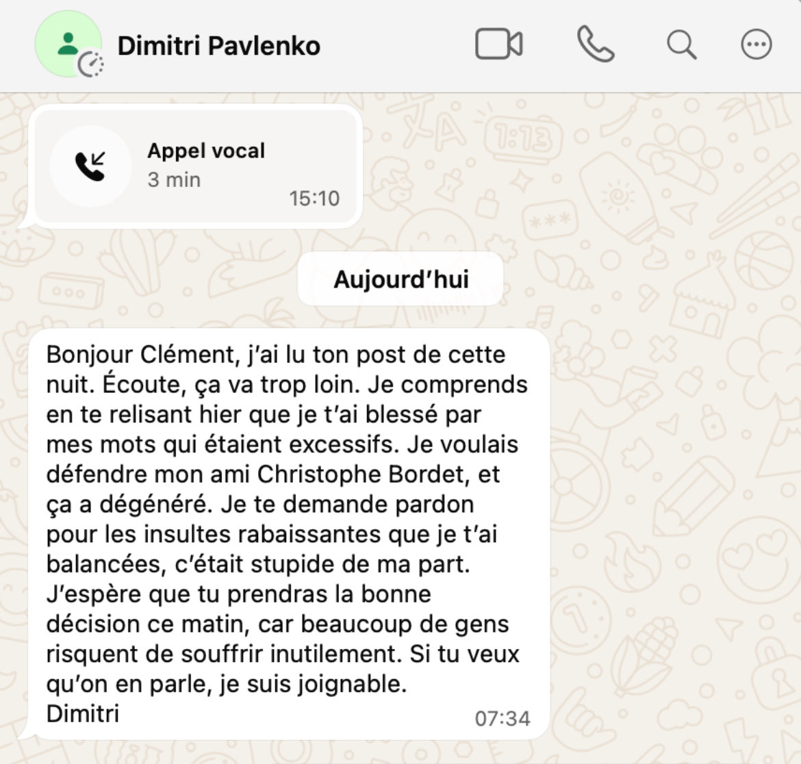 AnttonRouget's tweet image. – @christine_kelly qui s’en prend à la famille de @jmaphatie.
– @dimitripavlenko qui menace de «détruire» @clem_garin.
– Et maintenant @ThomasBauder qui promet une vengeance contre @davidperrotin (capture via @JouanAnne1).
Violence à tous les étages au sein de la
maison Bolloré👇