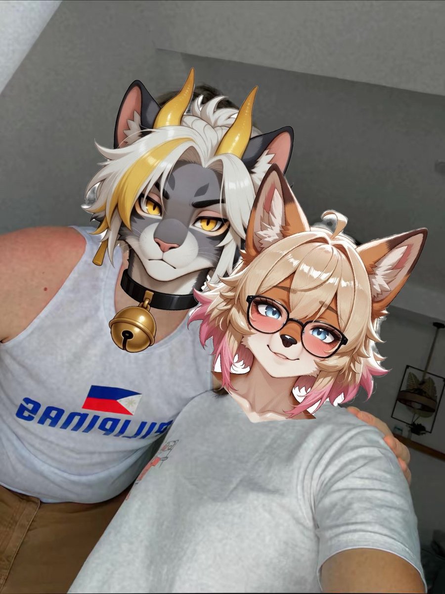 A_O_CAi's tweet photo. Say Cheese to camera!
Me and My Fiancée,
Axoma and April 🫶💖🥰
@applelovesam
#SFW #Furryai #AIart #OCAxoma #OCApril https://t.co/36xJHqw3dm