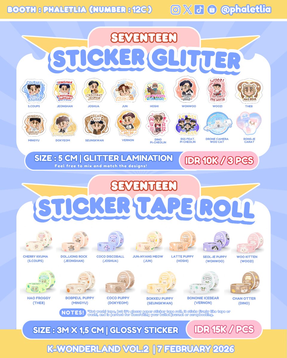phaletlia's tweet image. [🔁 RT &amp;amp; 💙 like are appreciated]
"K-Wonderland Vol. 2 Catalogue" – by @phaletlia

📆 7 Feb '26
📌 Museum Mandiri | Booth 12C
💫 Available : SVT, BTS, Cortis, H2H, Aespa, Original Merch Cat, many more...

⭐ International GO's &amp;amp; Jastip are very welcomed

#artmarket #kpop
[Page 1]