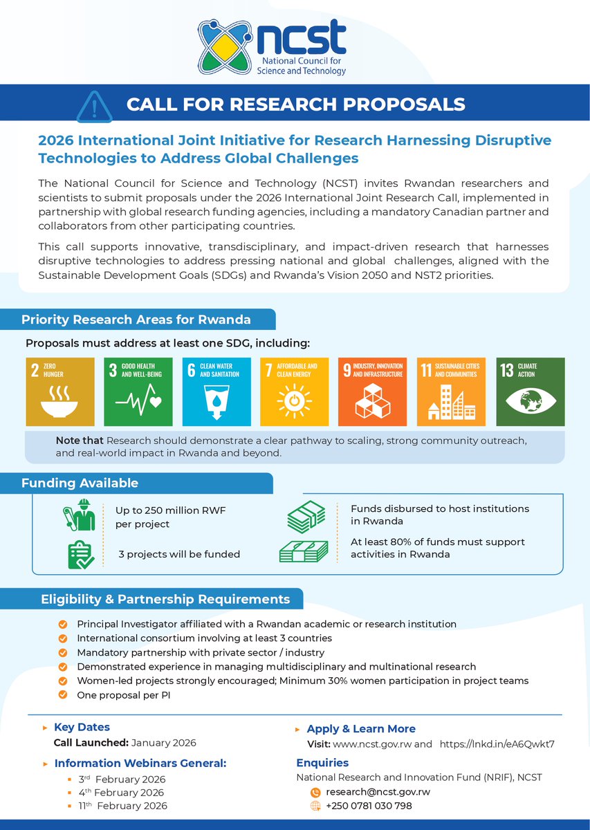 National Council for Science and Technology (NCST) tweet media
