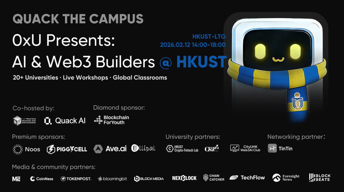 🚀 Noos will join AI × Web3 Builders @ HKUST for a talk.

Let’s discuss how to build a verifiable and settleable economic infrastructure for AI Agents.

📅 Feb 12 ｜ 📍 HKUST
👉 Register: luma.com/plbw4v6q

#Noos #AIAgent #Web3Builder