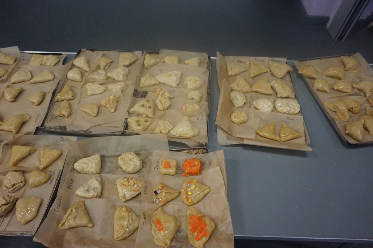 Sudleyprimary's tweet photo. As part of  Y5's DT lesson today, the children rolled up their sleeves and made their very own samosas! Such brilliant chefs in the making ���� https://t.co/tiW6wfDMKG