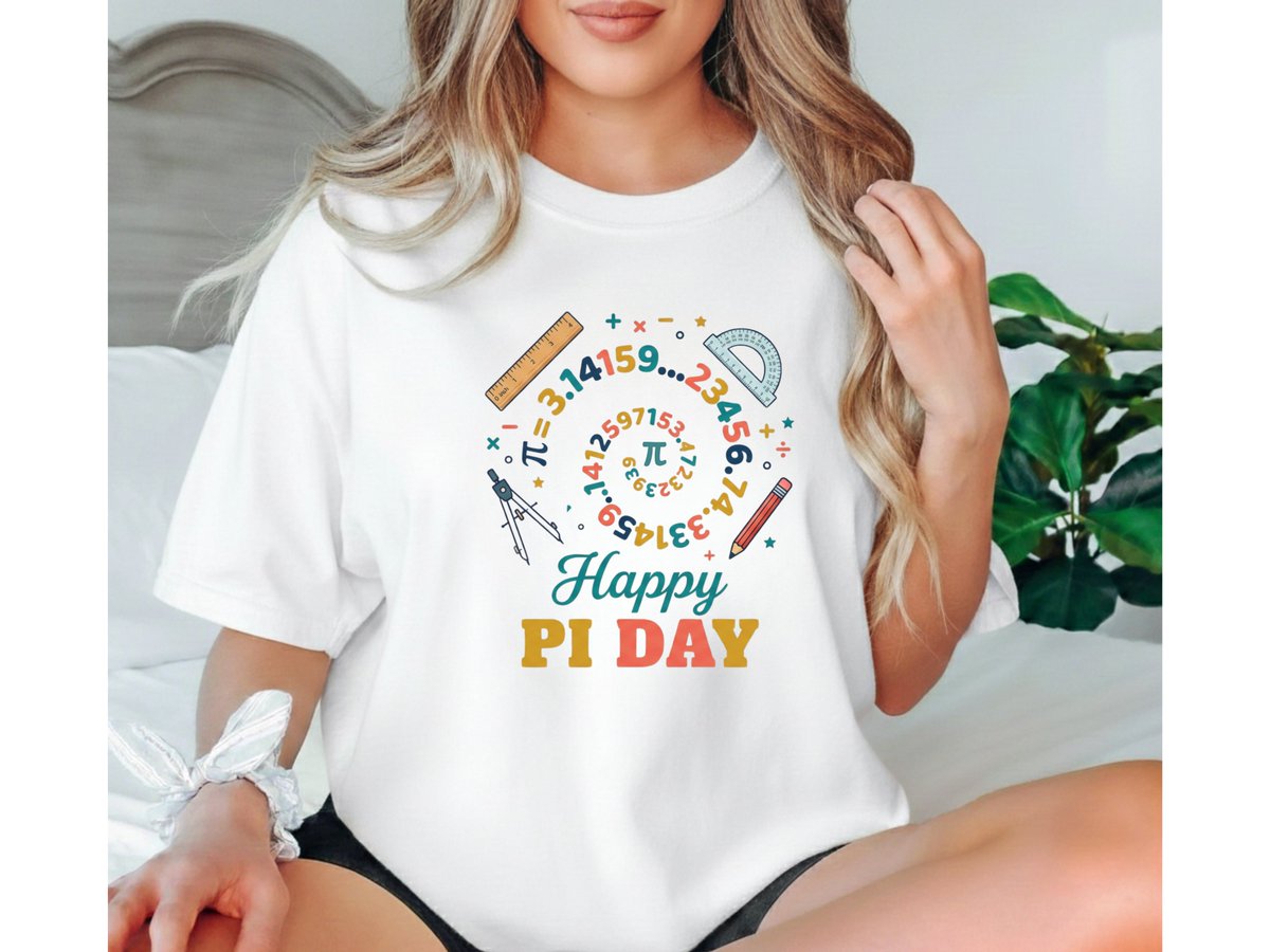 Celebrate 3.14 with this Happy Pi Day T-Shirt—perfect for math