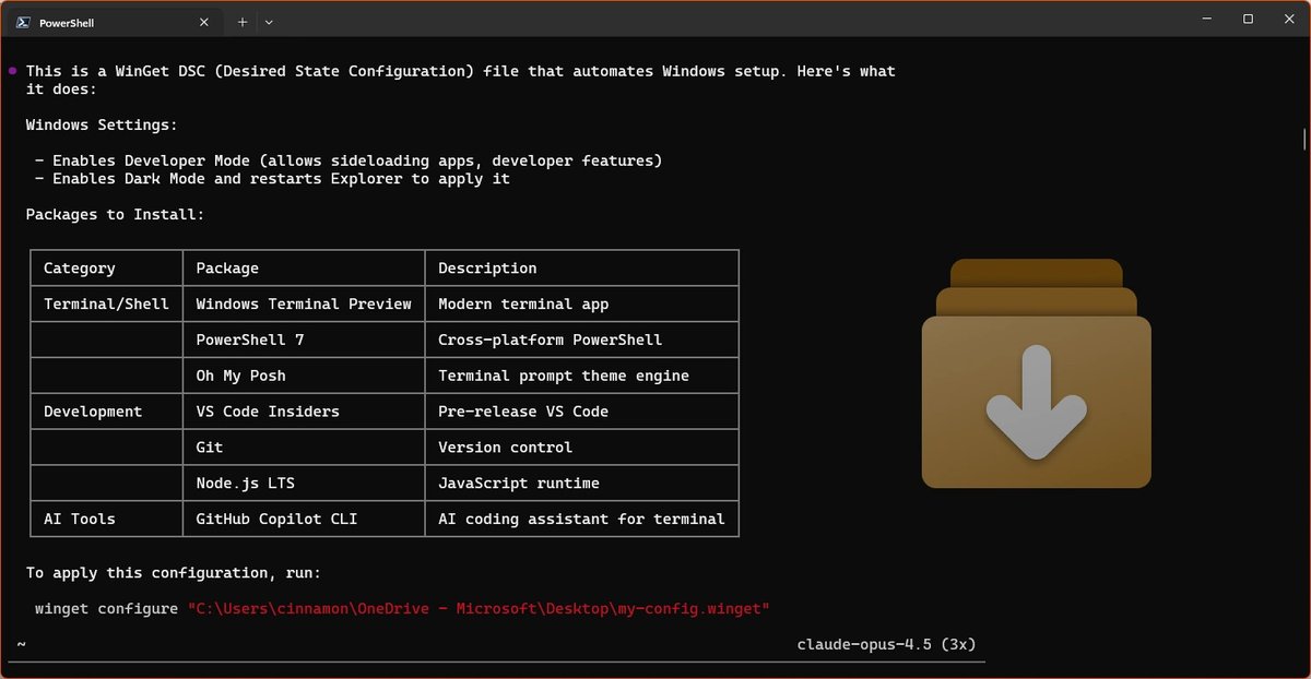 >  WinGet Configuration: Set up your dev machine in one command - Microsoft for Developers dlvr.it/TQmmWL