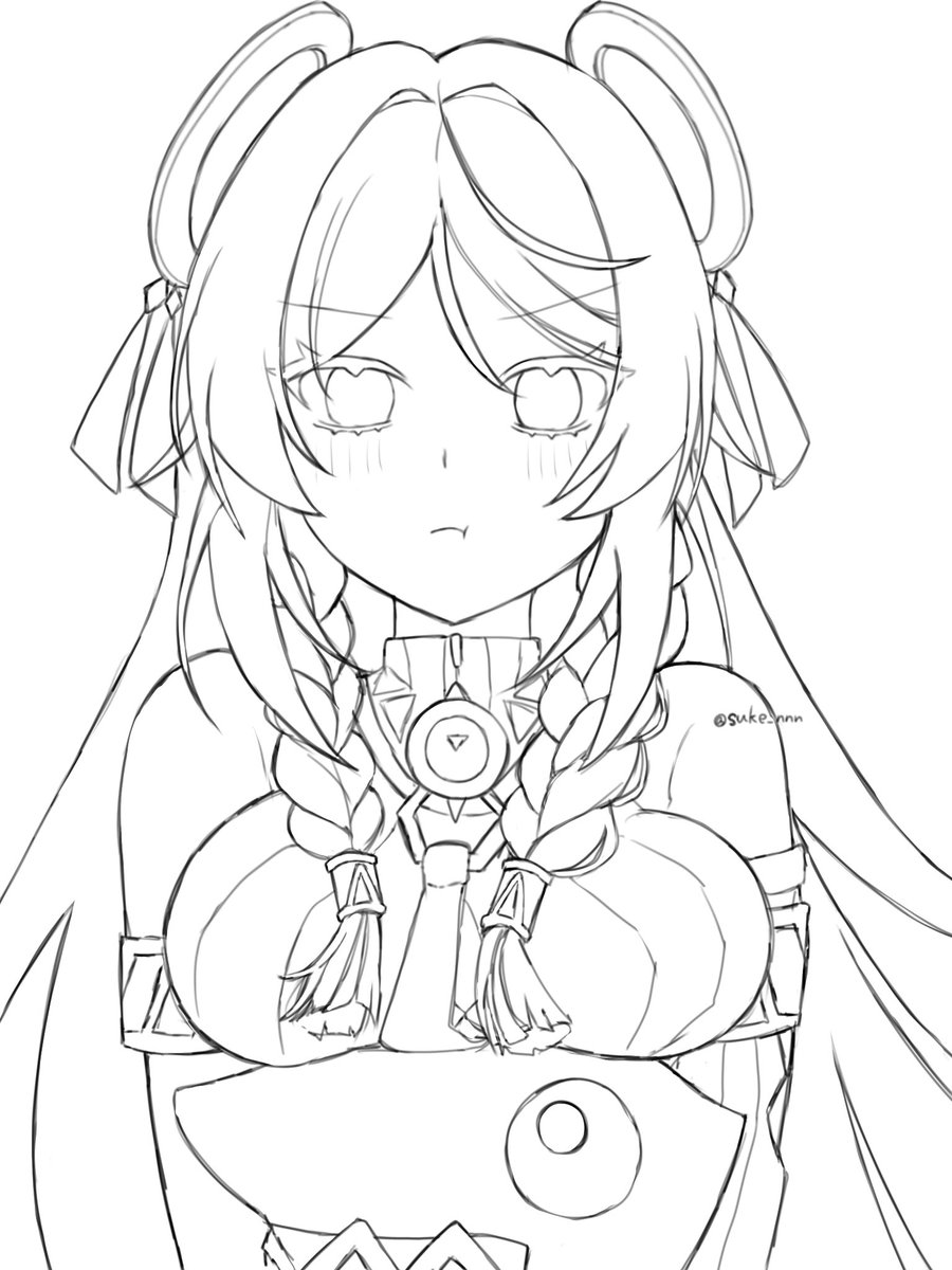 絵がないので線画配布でお茶を濁します ⚠️線画として以外の使用