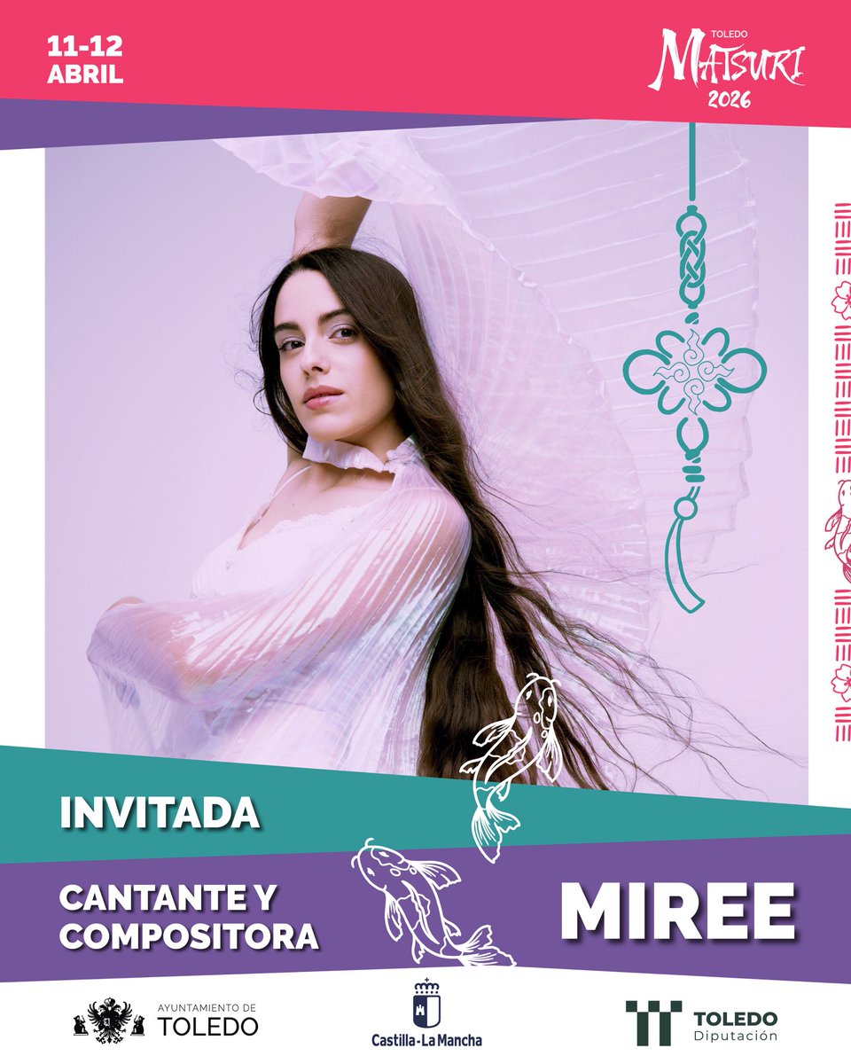 ⛩️ ¡Damos la bienvenida a <a href="/miree_music/">Miree</a> a Toledo Matsuri!

Miree es una cantante y compositora independiente que ha impulsado su carrera musical como creadora de contenido en RRSS donde cuenta con más de 2 millones de seguidores 🎶✨

Activa desde 2011 cantando en escenarios e