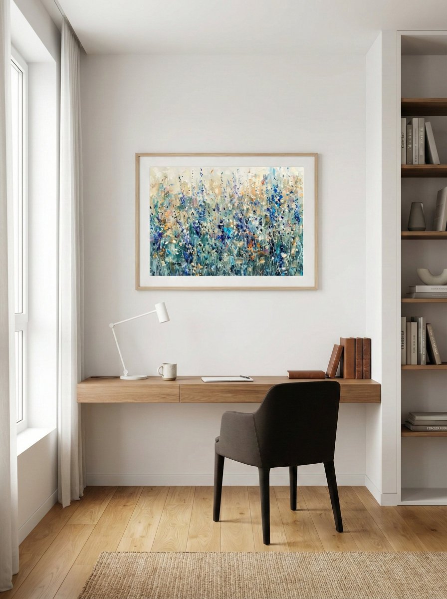 portraitpaint's tweet photo. Modern minimalism loves white space, but it craves life. This abstract floral masterpiece adds a breath of fresh air and cool blue tones to your neutral sanctuary.

#ModernHome #AbstractArt #BlueAesthetic #InteriorDesign #ScandiStyle https://t.co/w4wDDx3Xcf