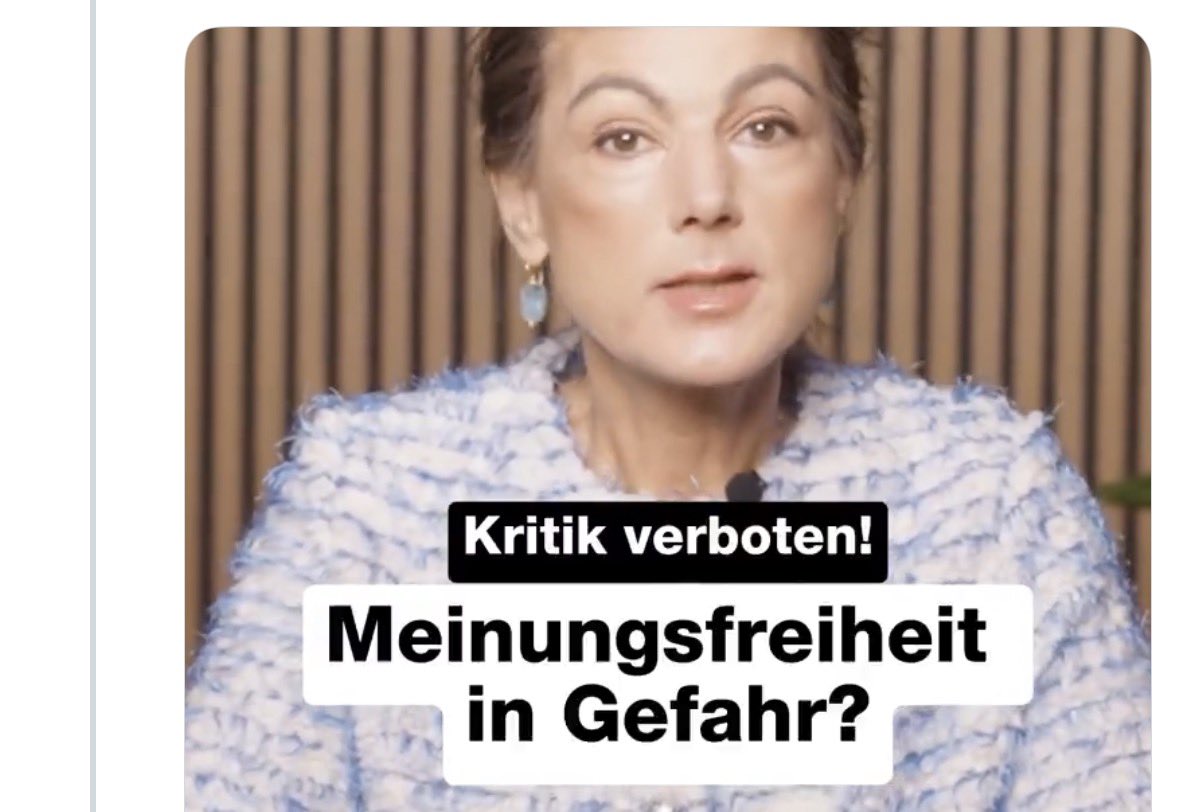 JulianRoepcke's tweet photo. Die beiden Videos der ach so zensierten Frau Wagenknecht sind übrigens vom selben Tag.🤡 https://t.co/LH3luwdQs6