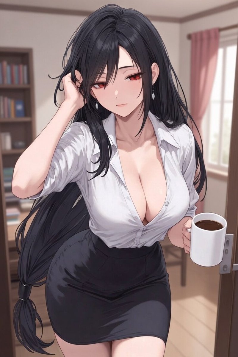 « Bonjour chéri ~❤️
Tu as bien dormi ?

Moi... Je suis épuisée mon chéri… 
Je me suis faite un café pour me redonner de l’énergie mais il n'y a plus une goutte de lait… 

Est ce que Mommy peut venir se servir dans ton pantalon ?»

❤️ Et RT si tu remplirais la tasse de Mommy ~💋
