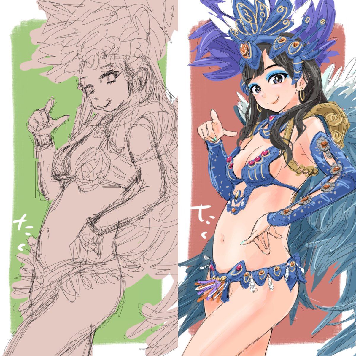 サンバガール78💃🏻(ブラッシュアップ)
#イラスト #illustration 