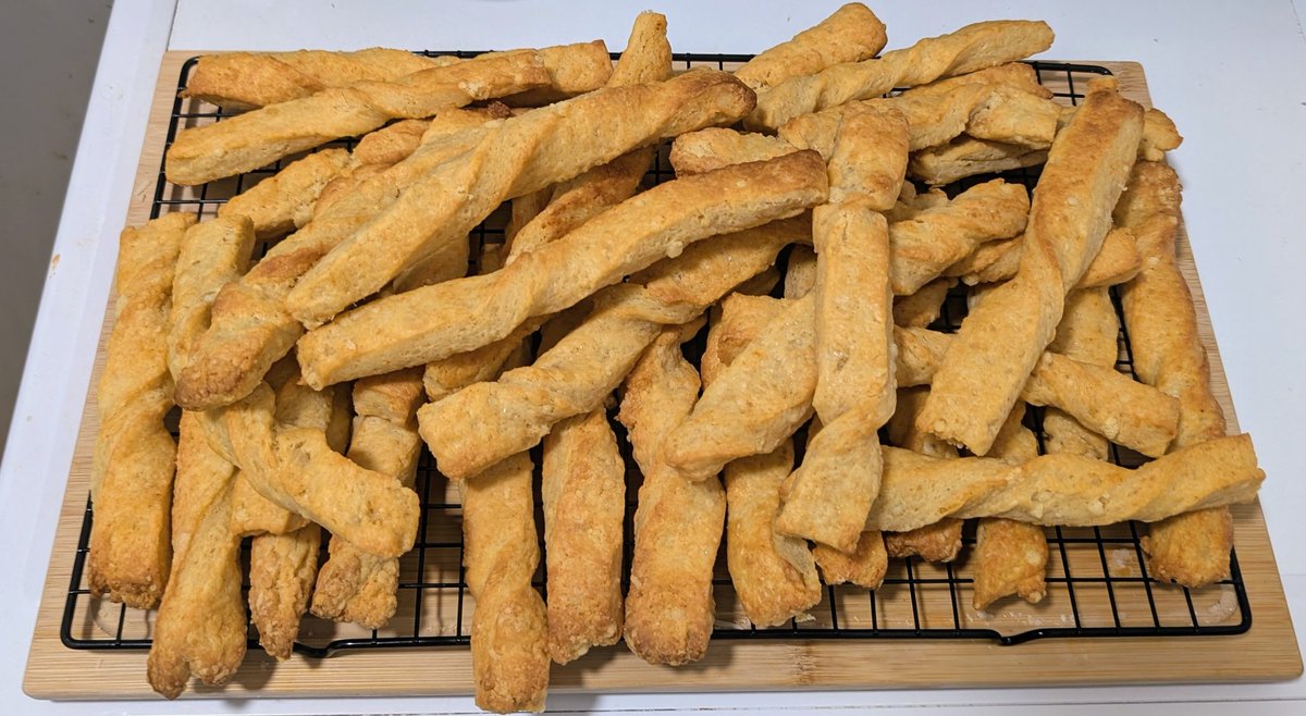 Baked an unholy amount of cheese twists at 6am because I could
