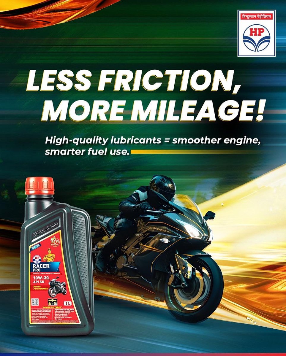 HPCL_Mumbai's tweet image. Your engine works hard, why not give it the best support? 

Top-grade lubricants minimize friction, prevent sludge buildup, and carry heat away, letting your engine breathe easier. 
Treat your vehicle right, save fuel, and extend its life.  
#EngineCare #HPCL #HPLubricants
