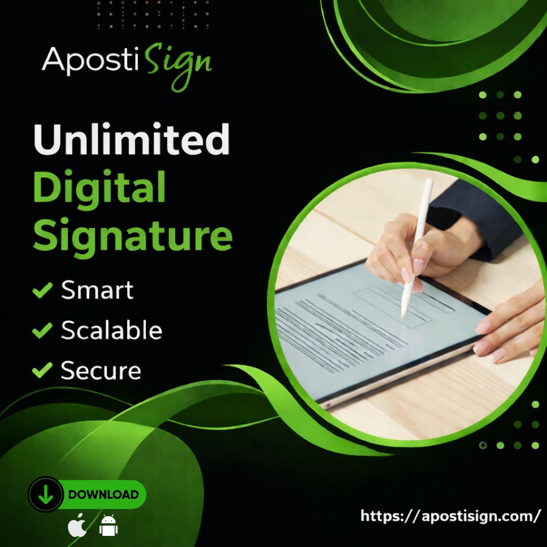 apostisign1's tweet image. 📄 Transform the Way You Sign Documents

ApostiSign offers unlimited digital signature solutions designed for modern businesses. Improve productivity, reduce paperwork, and secure your important documents effortlessly.

#BusinessSolutions #DigitalSigning #SecureDocuments