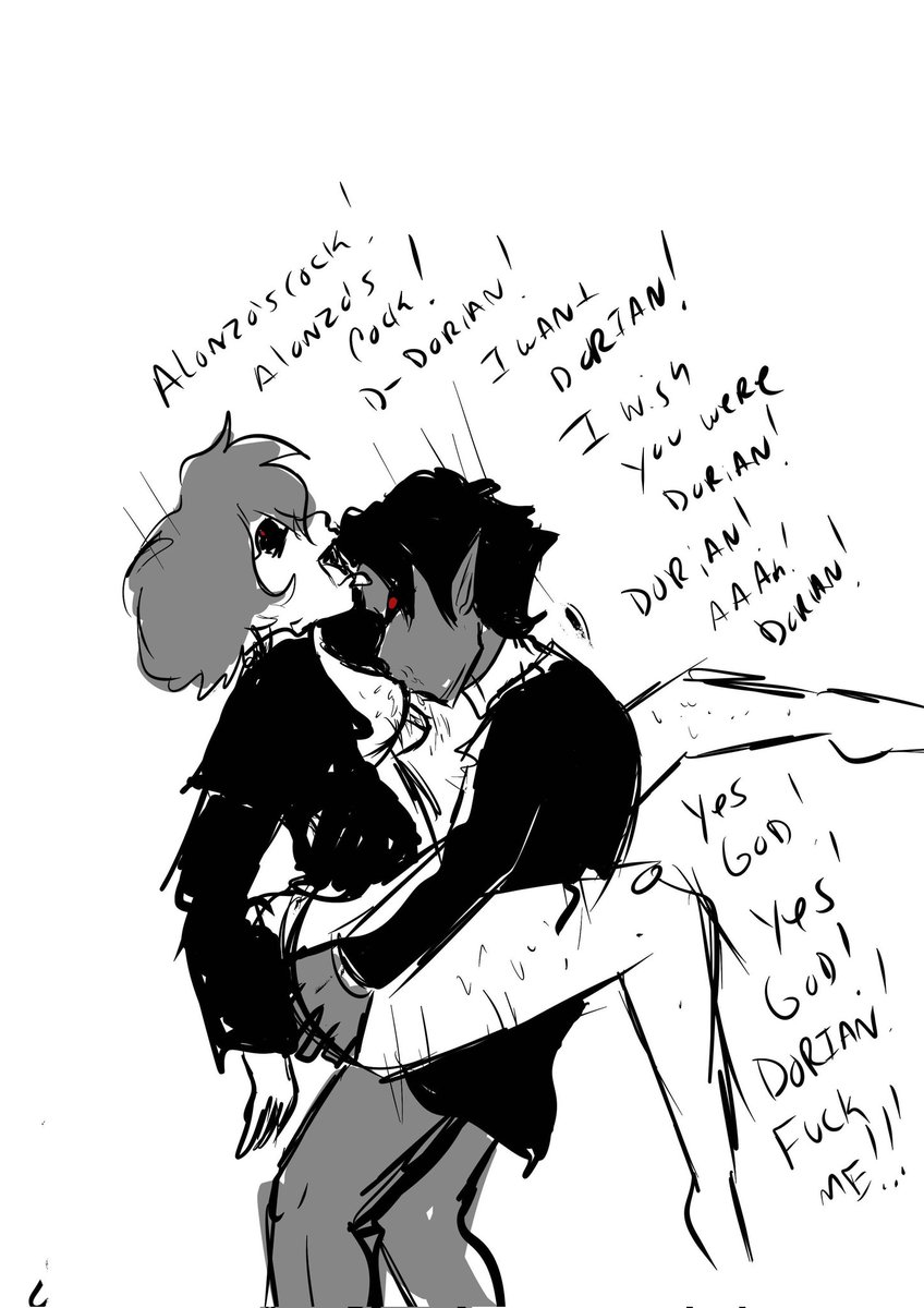 Mid_nightbread's tweet photo. The demon captures Alonzo and unfortunately Ezra can't escape it either. 

Ezra belongs to @beachsidecorgi 
#unholy https://t.co/qgO2cn65Gh