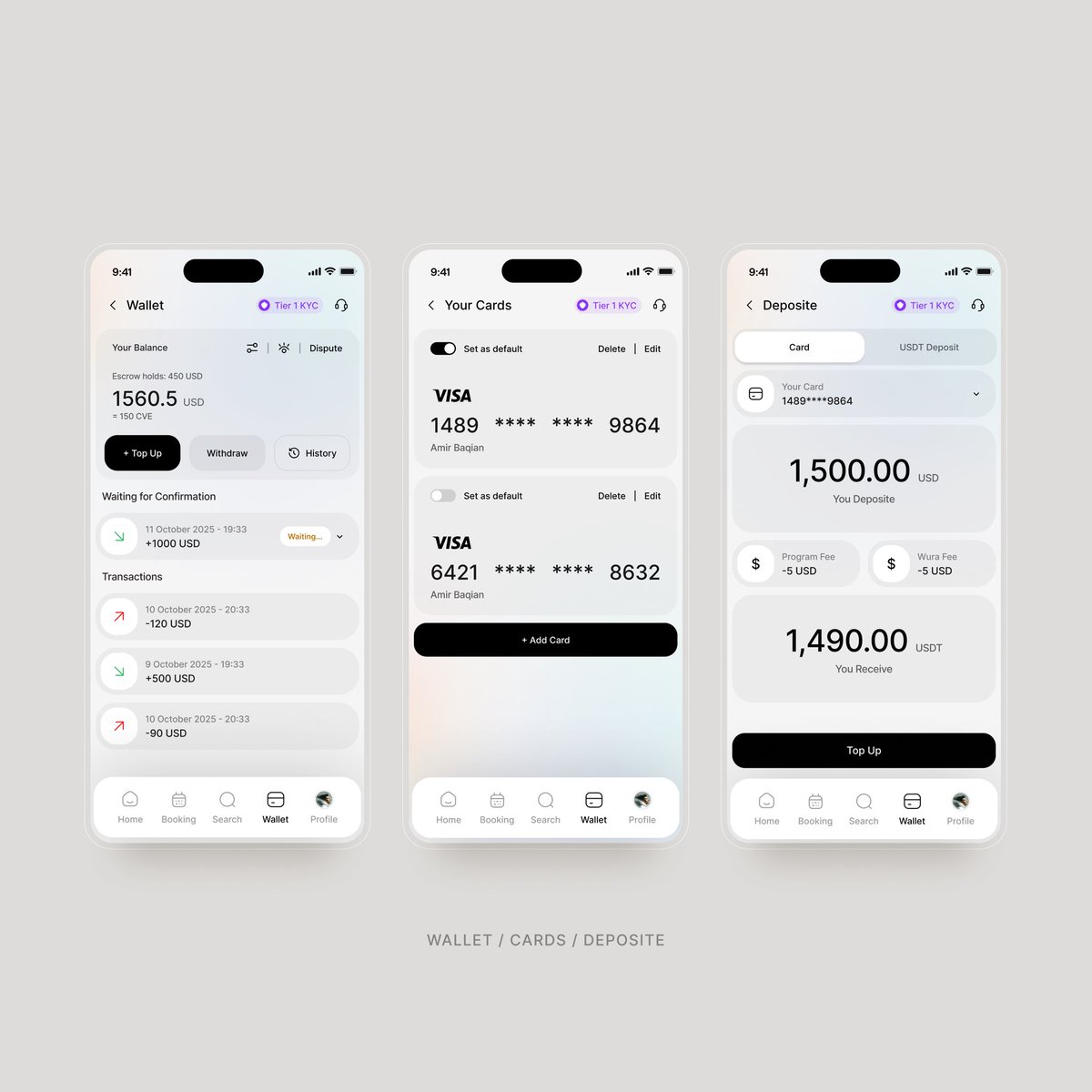 amirbaqian's tweet image. Working on a Crypto based service booking platform for a Nigerian client 🇳🇬
Some WIP screens from the user pages.
Currently working on the provider side — What do you think?