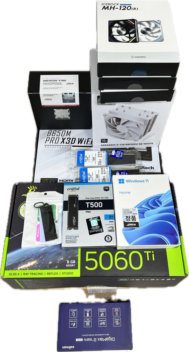 comwoori's tweet photo. 포토샵, 원신, 파판14 조립컴퓨터 입니다

라이젠 7900, 32G, RTX 5060 Ti 8G 구성입니다

케이스는 어항 디자인의 Mi5 화이트 입니다

정품윈도우 포함 200 후반대 구성입니다 https://t.co/rg3vnFDOa1