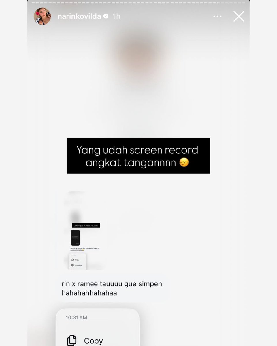 kamarlintang's tweet image. konteksnya, #Grace atau #Guraisu sempat nge-vlog di rumah #RezaArap , nah di sana ternyata ada tabung Whip Pink yang sempet rame dibahas saat #LulaLahfah meninggal.  

terus, sekarang #KarinNovilda bikin deretan story yg seolah merujuk ke vlog Grace itu ~