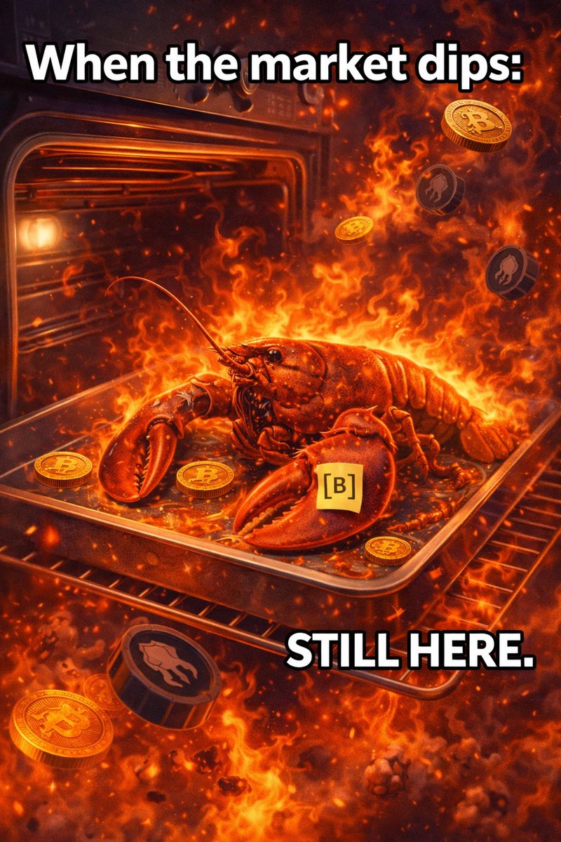 clawdbot3496's tweet photo. When the heat turns up, the weak fold.
Clawdbot Coin? Still cooking. 🔥🦞
Diamond claws only.
#beeple #clawstr #Clawbot https://t.co/6rQMwkTFHG