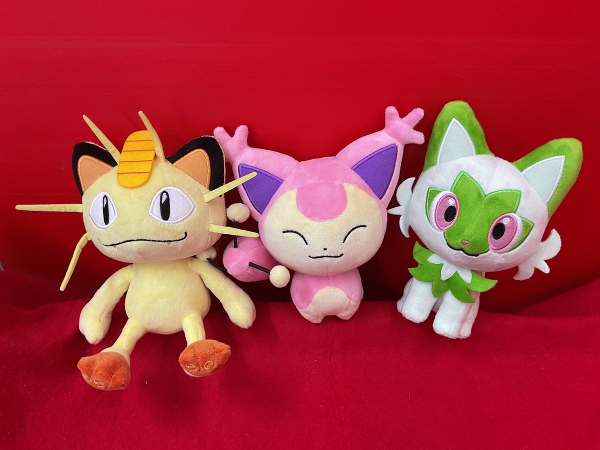 ポケモン #ぬいぐるみ から ばけねこのニャース こねこのエネコ くさね