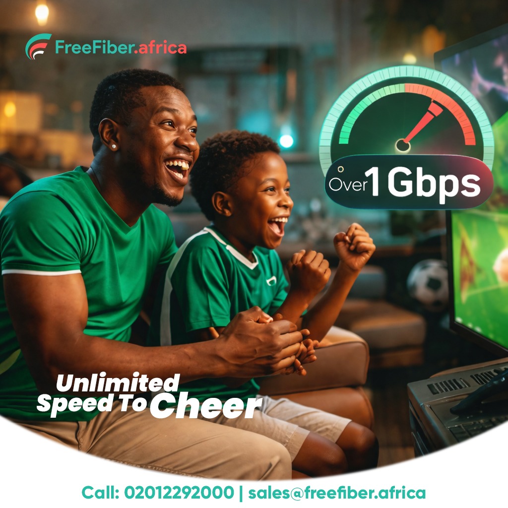 Every goal feels better in real time! ⚽🔥 Enjoy match-winning moments and family cheers without lag. With over 1Gbps Unlimited Speed, FreeFiber keeps streaming smooth so you never miss a win.
#UnlimitedSpeed #FreeFiberAfrica
