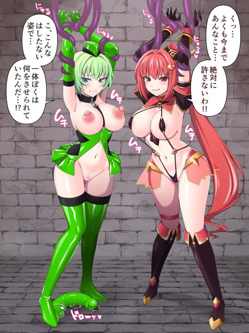 skeb1件納品完了
雌犬奴隷4号&スレイブ・イグニスが正気に戻され、スレイブ/強化スレイブとして再洗脳されちゃいます…💕
イグニスさんは鎧風デザイン(それっぽくなったかな?)4号ちゃんは配色元である虹の7色のうち緑のイタリア語読みに改名してみました🌈

ご依頼ありがとうございました! 