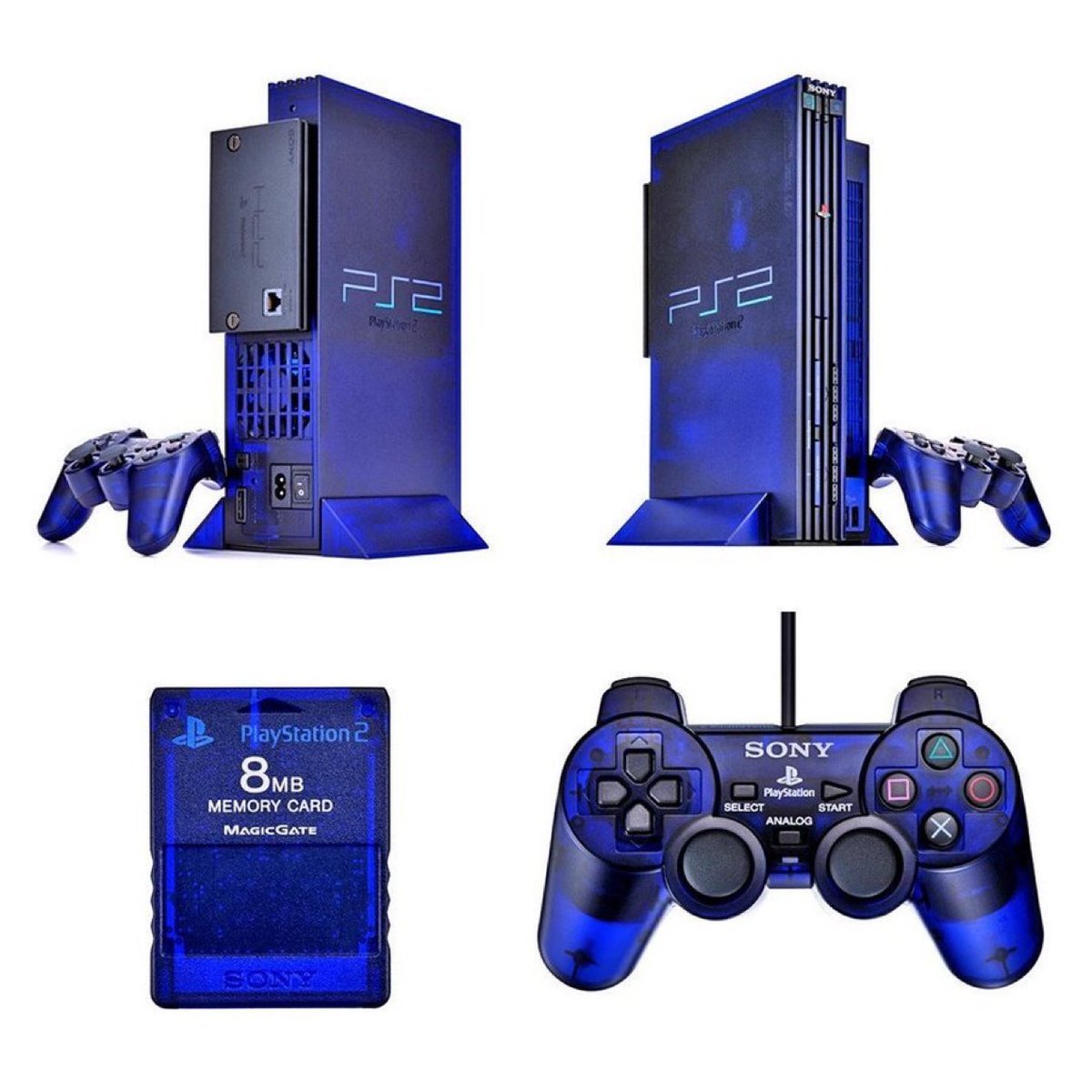 TrueTechRoom's tweet image. Midnight Blue limited edition PlayStation 2 (2003)