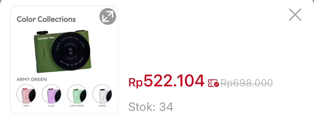 London Taxi yang dikenal dengan brand sepeda ternyata jual kamera digital mini lucu gini. ￼London Taxi Mini Digital Camera 1.0 - Kamera Digital Mini s.shopee.co.id/LhX9EajOe