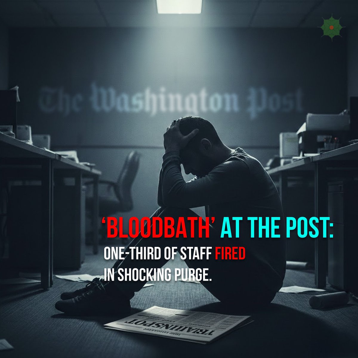 PEEPAL_TMT's tweet photo. In a massive restructuring, The Washington Post is slashing its workforce by one-third. Critics argue the "bloodbath" is the result of a failing business model fueled by a deep-seated leftist agenda that has alienated readers and cratered subscriptions #WashingtonPost #news https://t.co/4bXKqvNXNH