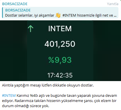 borsacizzade's tweet photo. Bu tarz hisseleri yakalamak, haber akışlarından anlık haberdar olmak ve günün önemli gelişmelerine doğrudan ulaşmak için Telegram sayfamıza katılabilirsiniz. Sosyal medyadaki bilgi kirliliğinden uzak, düzenli ve hızlı paylaşımlar için sizi bekliyoruz.
https://t.co/YxOa0bjU4t https://t.co/59IJunP8SW